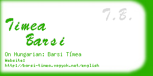 timea barsi business card